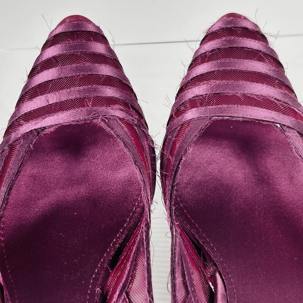 Pedro Garcia‎ Size US 6 - 6.5 EU 37 Mesh Slingback Low Pumps Purple Magenta